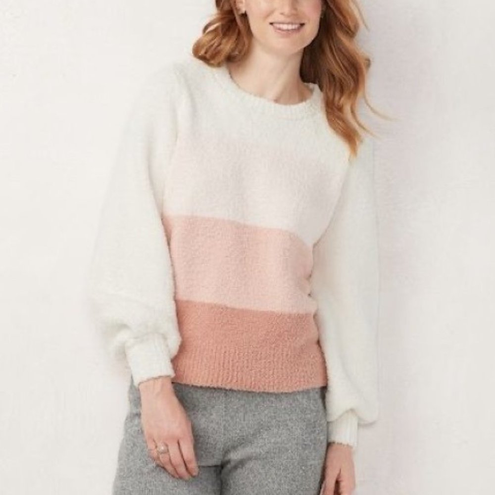 Pink & Cream LC Lauren Conrad Sweater